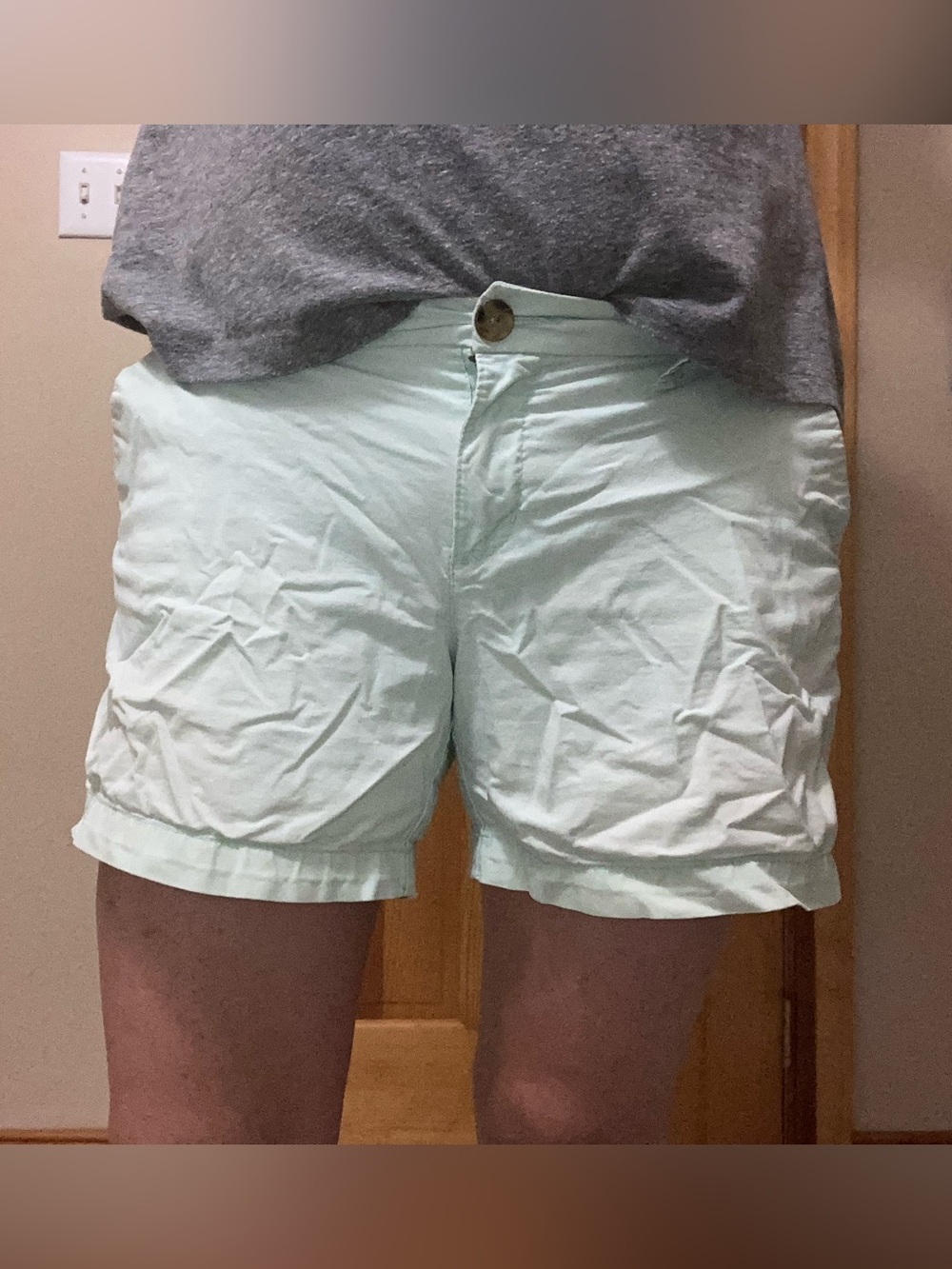 Women’s Mint Green Casual Cotton Shorts